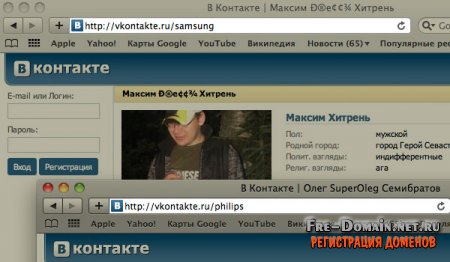 «В контакте» будет отбирать у киберсквоттеров домены и продавать фирмам по 30 тыс. руб.